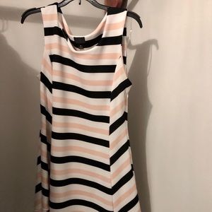 Worthington fit and flare striped dress